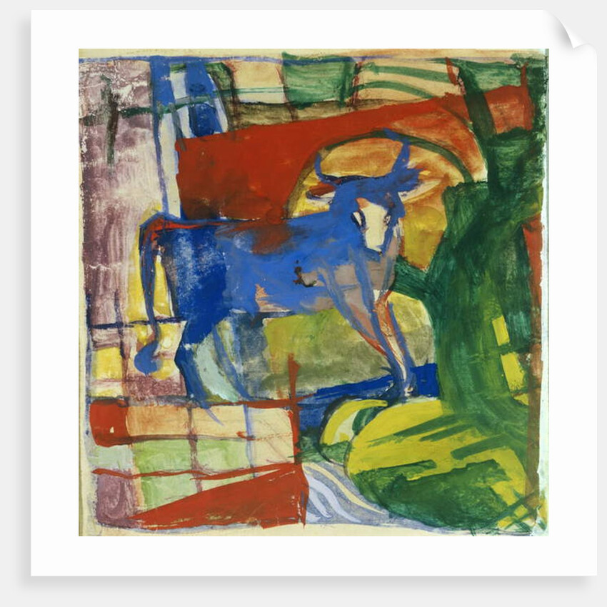 Blue Cow, 1914 by Franz Marc