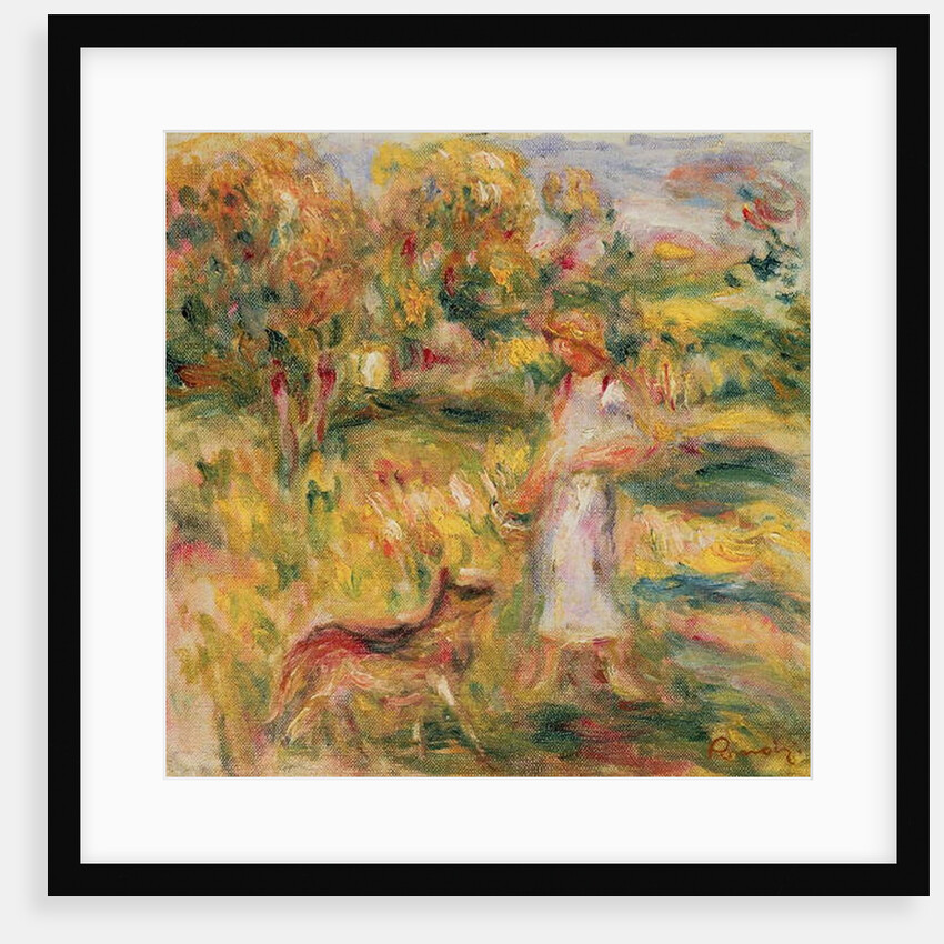 Landscape with the artist's wife and Zaza, c.1919 by Pierre Auguste Renoir