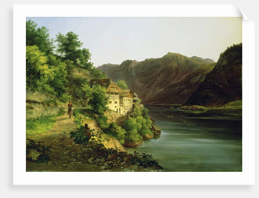 The Hallstatter Lake, 1824 by Franz II Steinfeld