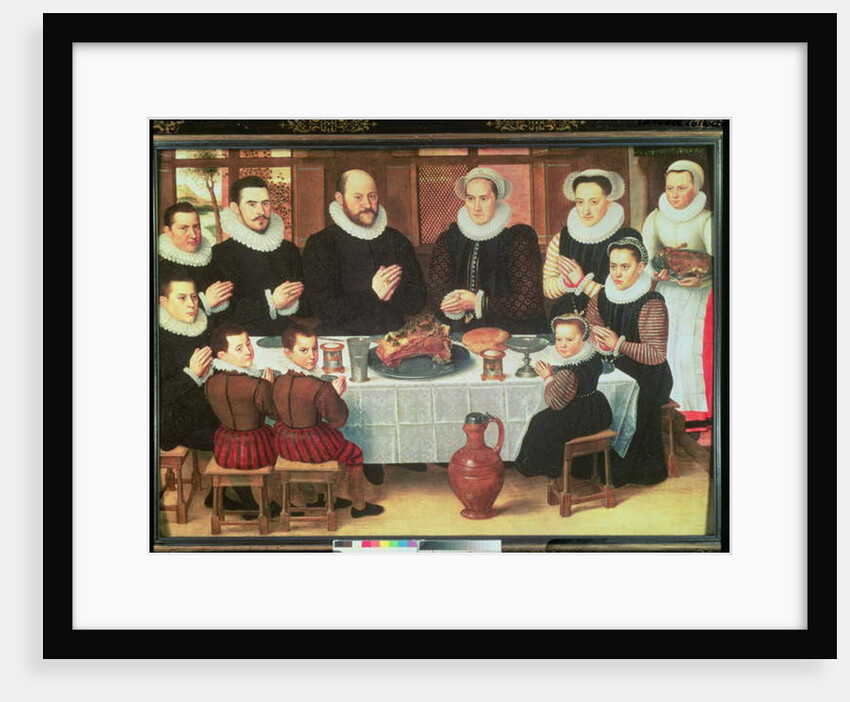 A Family Saying Grace Before the Meal, 1585 by Anthuenis Claeissins or Claeissens