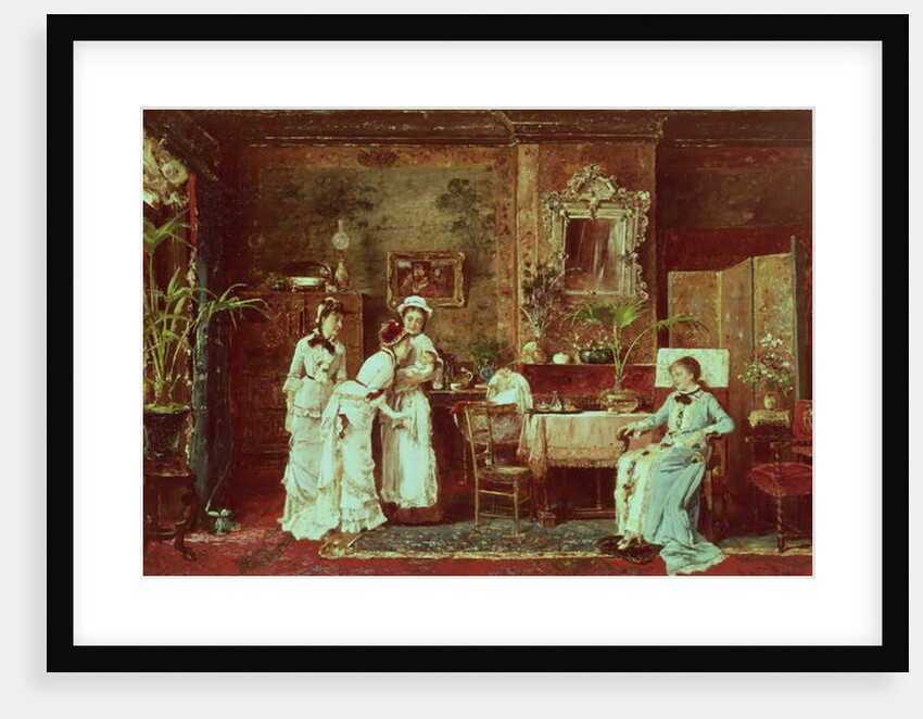 Visit to a New Mother, 1879 by Mihaly Munkacsy