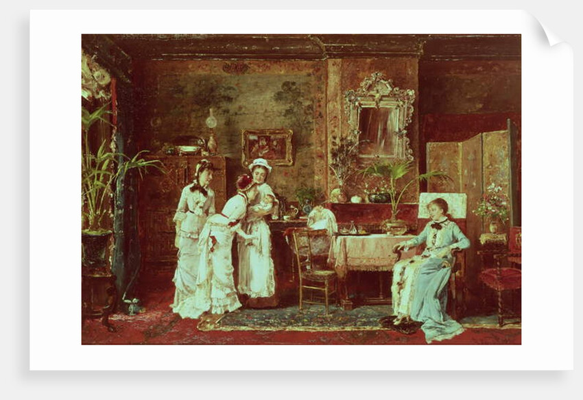 Visit to a New Mother, 1879 by Mihaly Munkacsy