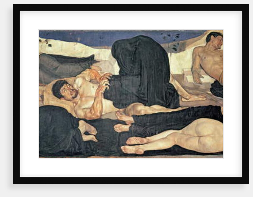 At night Group of naked sleepers, one of them in the midst of a nightmare, 1890 by Ferdinand Hodler