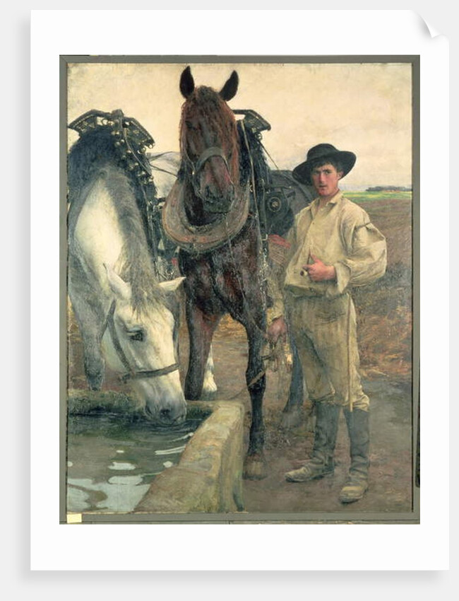 Horses at the Water Trough, 1884 by Pascal Adolphe Jean Dagnan-Bouveret