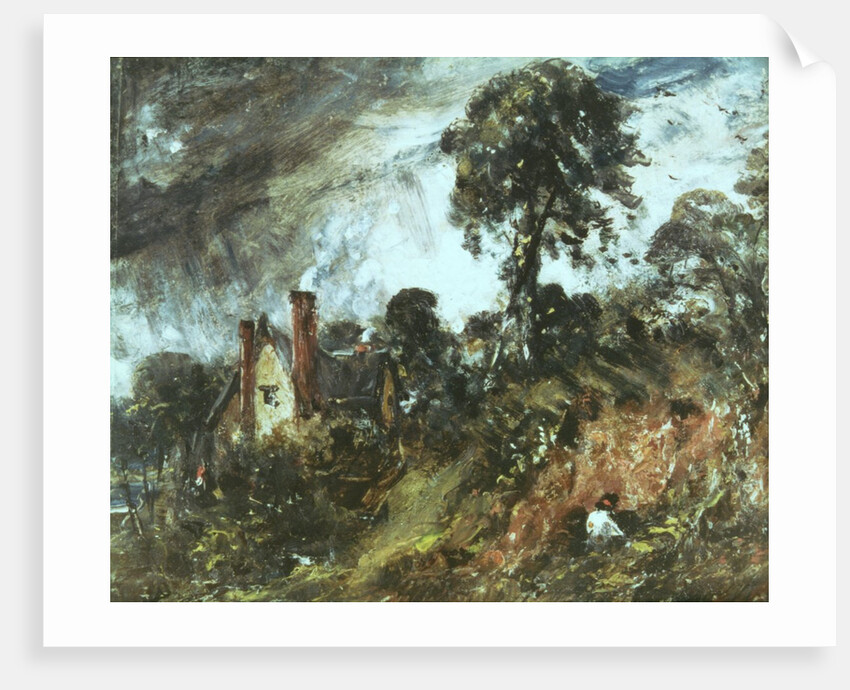 Cottage among Trees with a Sandbank, c.1830-36 by John Constable