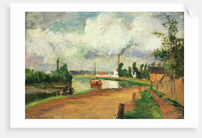 Fishermen on the Banks of the Oise, 1876 by Camille Pissarro