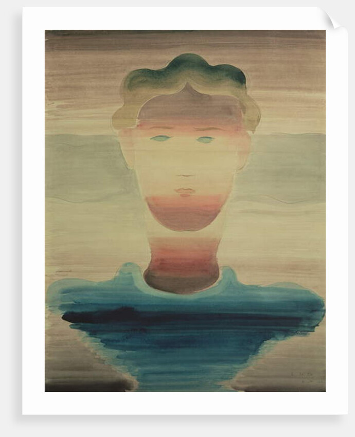 Striped Portrait, 1932 by Oskar Schlemmer