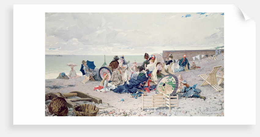 Beach at Yport, 1878 by Edouard Toudouze