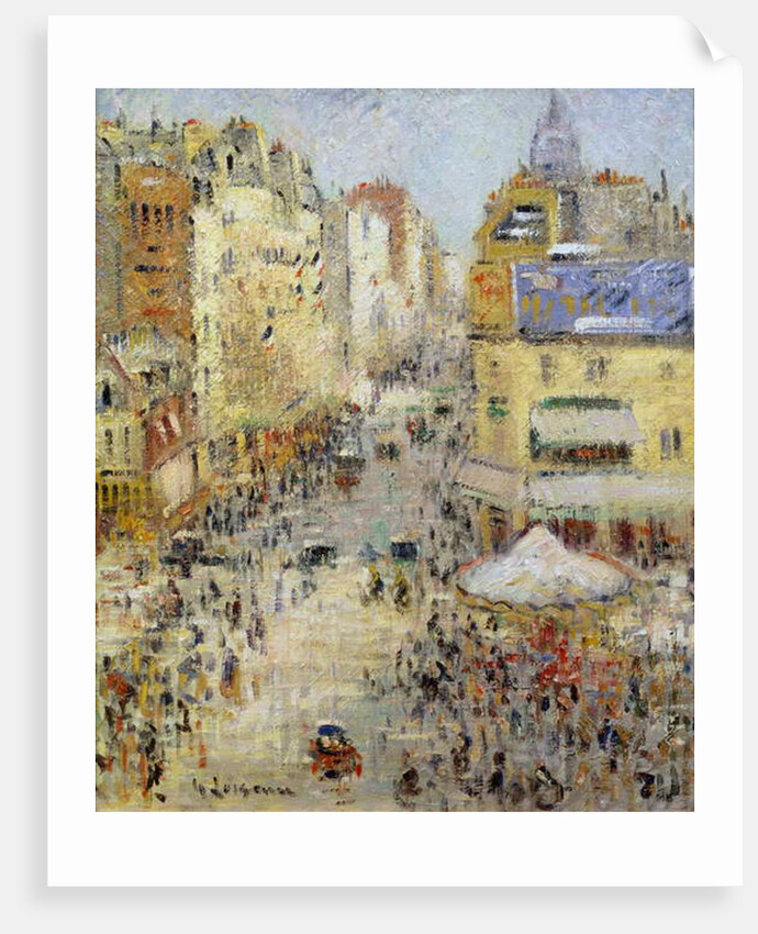 The 14th July in Paris, Rue de Clignancourt, 1925 by Gustave Loiseau