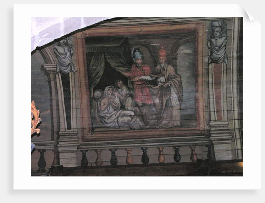 St. Cornely performing a miracle by French School