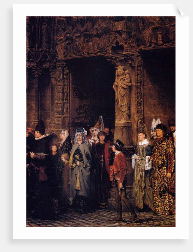 Leaving Church in the Fifteenth Century, 1864 by Lawrence Alma-Tadema