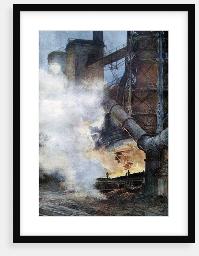 Steelworks at Chasse, Isere, 1917 by Francois Flameng