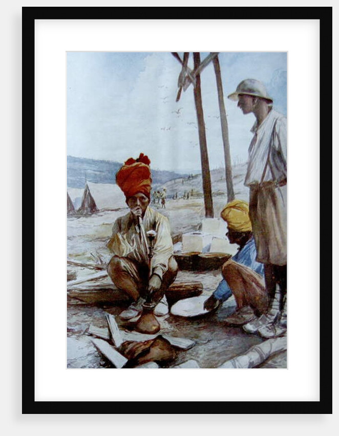 Indian Cavalrymen at Rest, 1917 by Francois Flameng