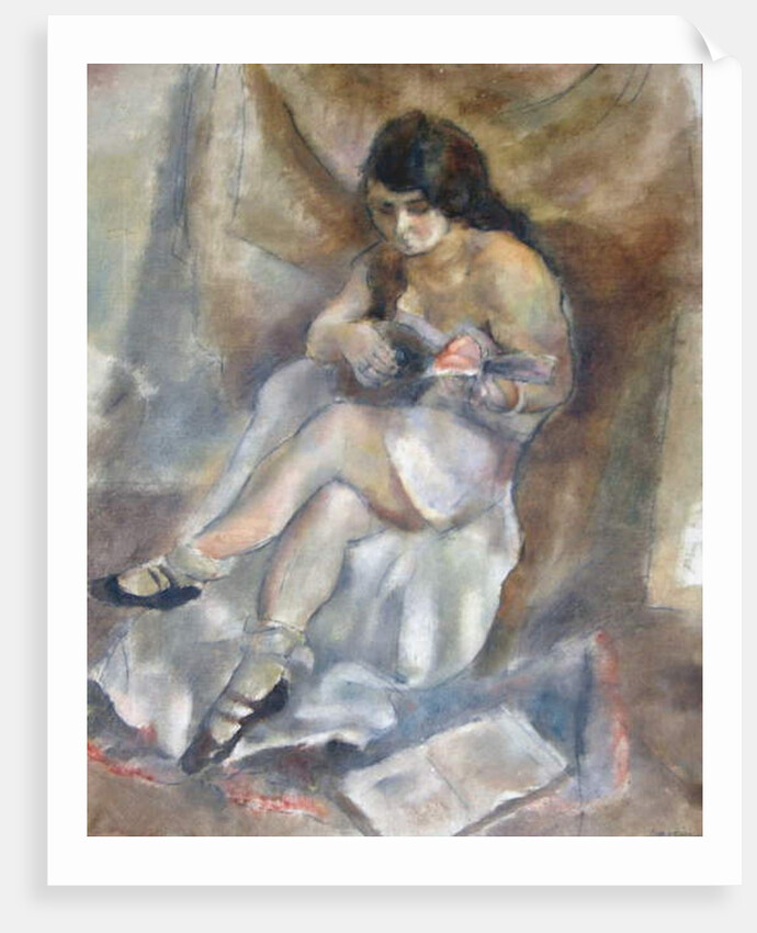 Woman with a mandolin by Jules Pascin