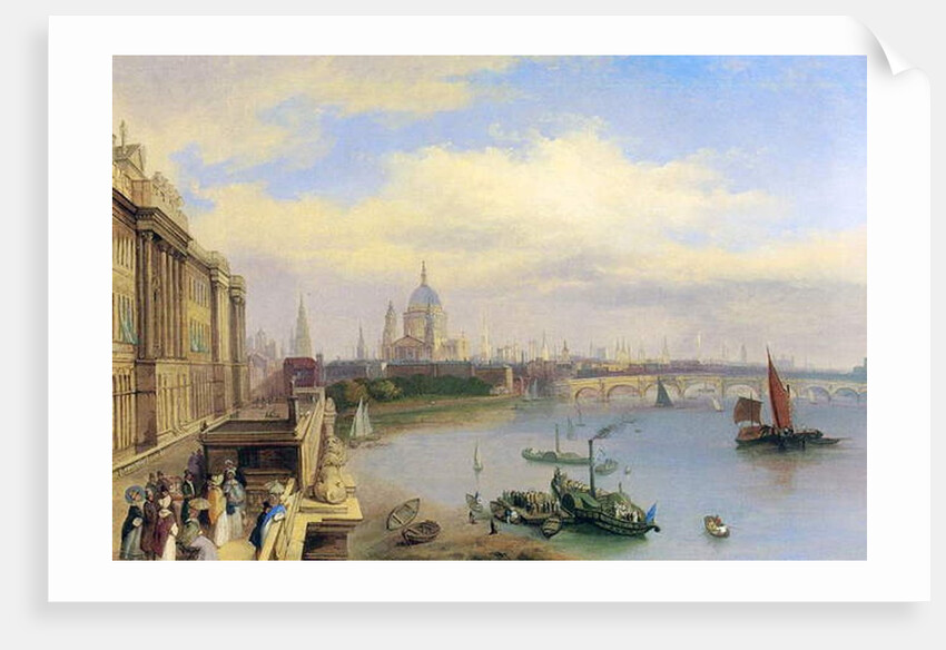 The Thames and St. Paul's Cathedral from Somerset House by William Parrott