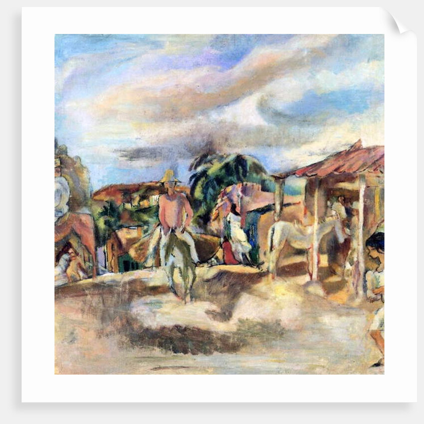 A Cuban Village, 1917-18 by Jules Pascin