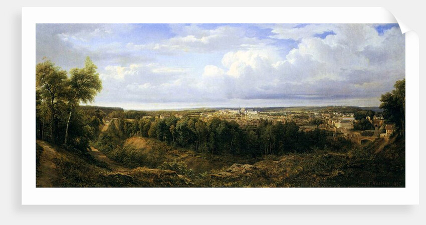 View of the city of Leon, Spain, 1857 by Edouard Jean Marie Hostein