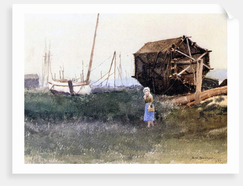 Fishing Nets Drying, 1881 by Denis Miller Bunker