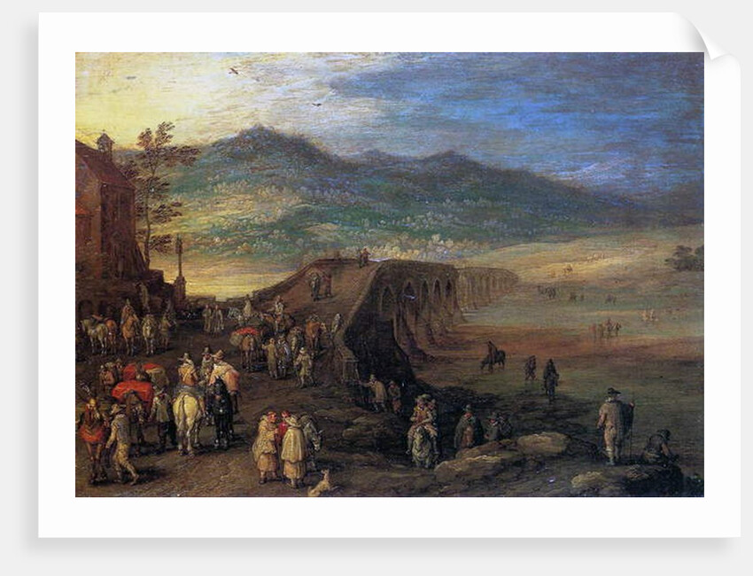 Travellers at the Bridge of Talavera, 1610 by Jan the Elder Brueghel