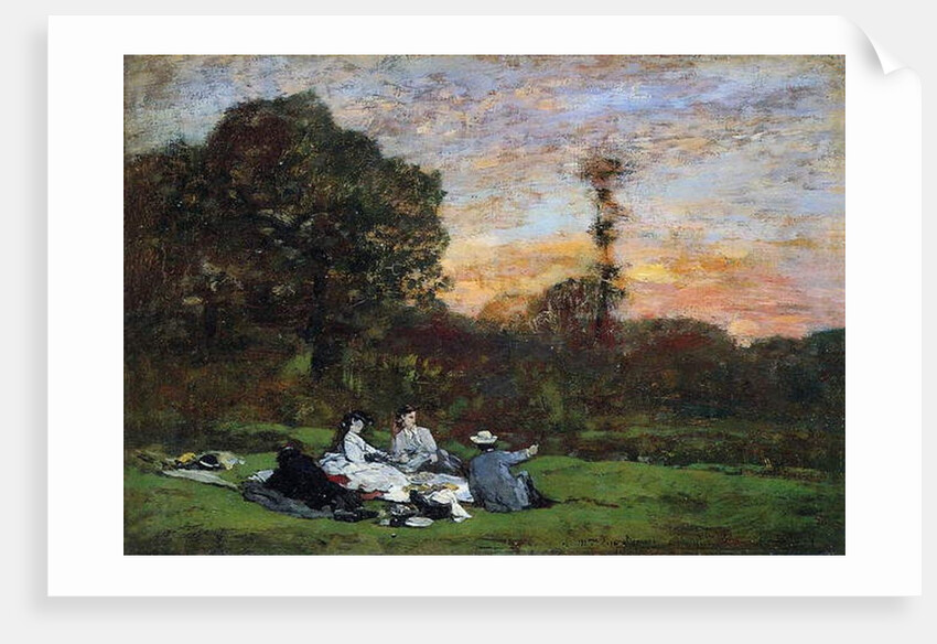 The Manet Family picnicking, 1866 by Eugene Louis Boudin