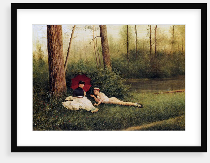 A Rest After Boating, 1885 by Georges Croegaert