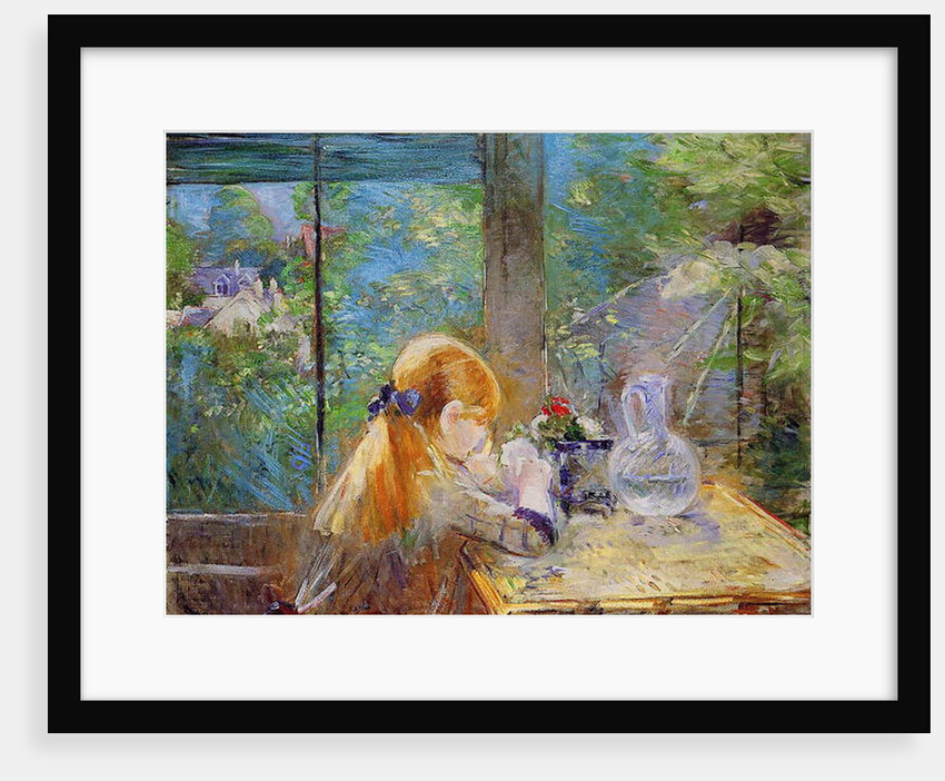 Red-haired girl sitting on a veranda, 1884 by Berthe Morisot