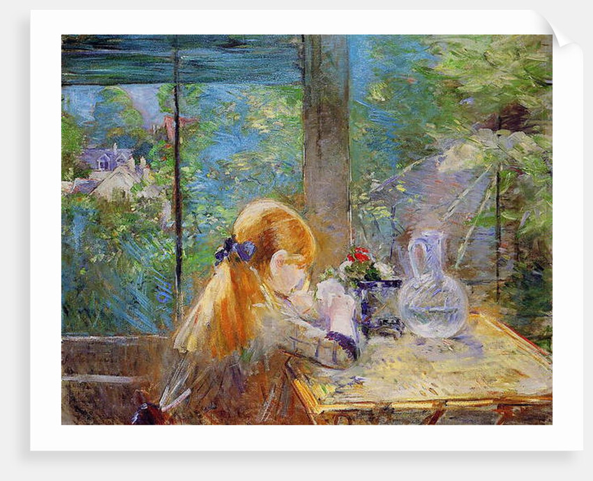 Red-haired girl sitting on a veranda, 1884 by Berthe Morisot