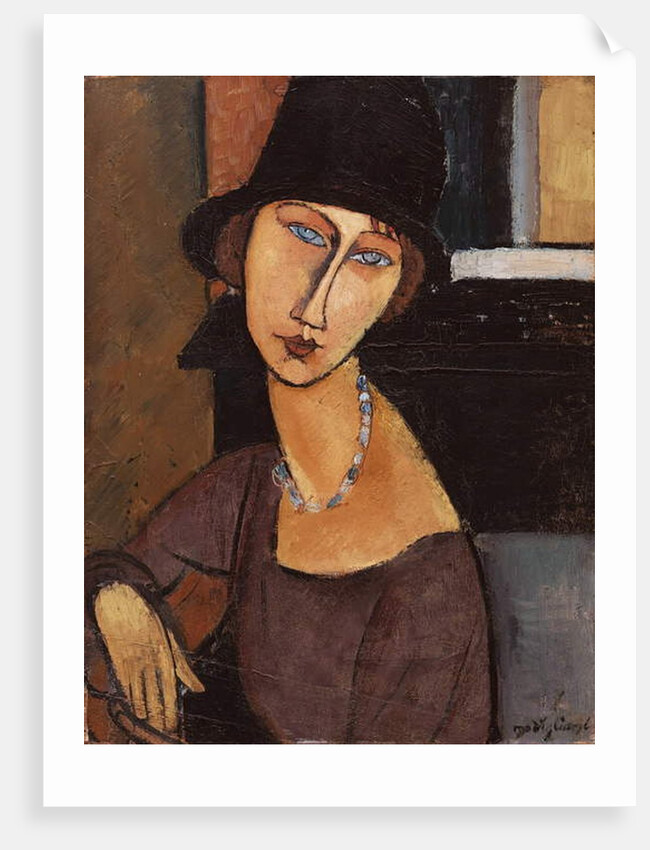 Jeanne Hebuterne portant un chapeau, 1917 by Amedeo Modigliani