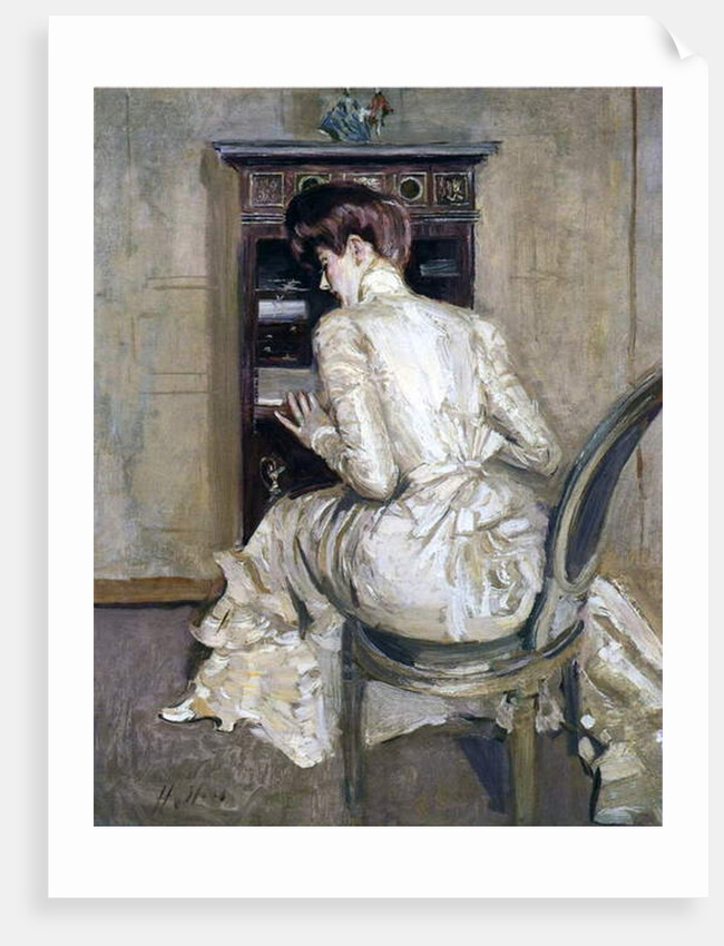 The Artist's Wife at her Secretaire, c.1900 by Paul Cesar Helleu