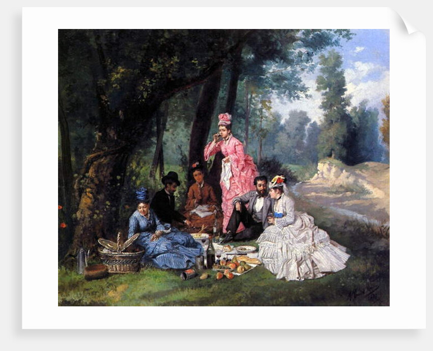 A Summer Luncheon, 1874 by Antonio Garcia Mencia