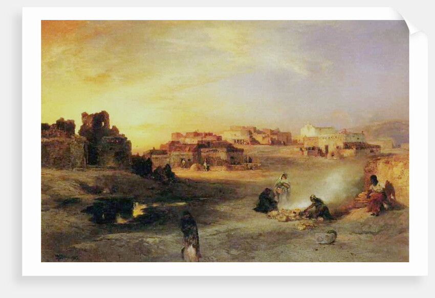 An Indian Pueblo, 1905 by Thomas Moran
