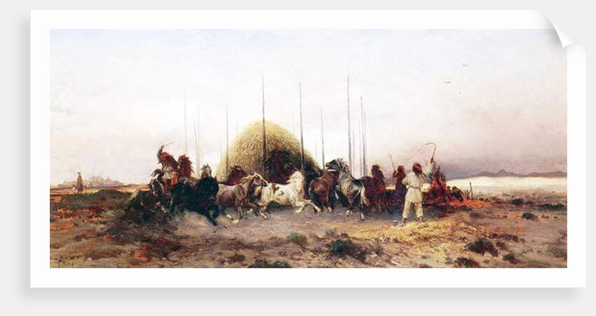 Threshing Wheat, New Mexico, c.1883 by Thomas Moran