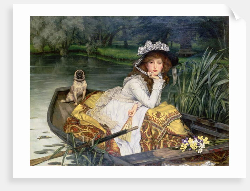 Young Woman in a Boat, or Reflections, c.1870 by James Jacques Joseph Tissot