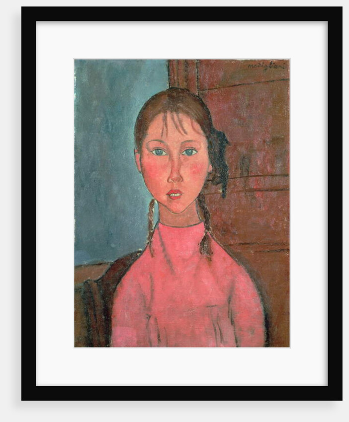 Girl with Pigtails, c.1918 by Amedeo Modigliani