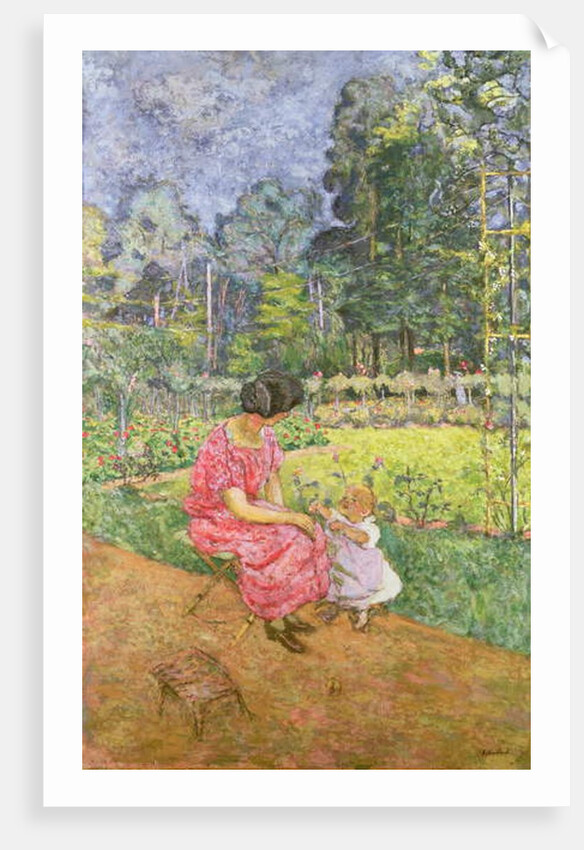 Woman and Child in a Garden by Edouard Vuillard