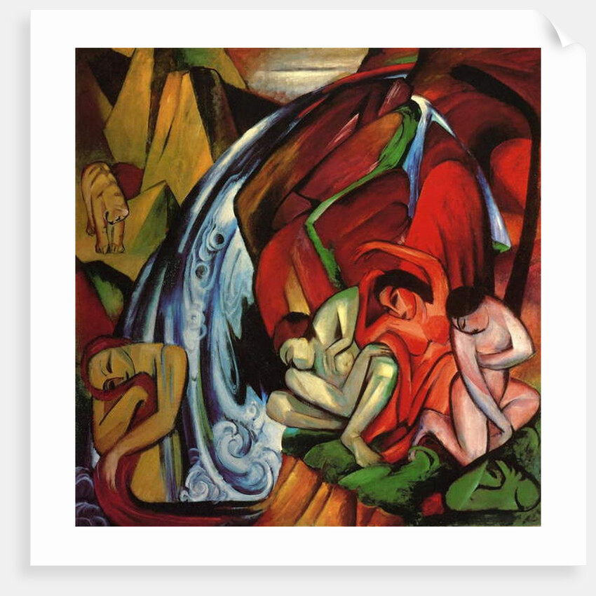 The Waterfall, 1912 by Franz Marc