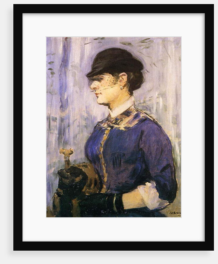 Young Woman with a Blue Top and Small Black Hat, 1877 by Edouard Manet