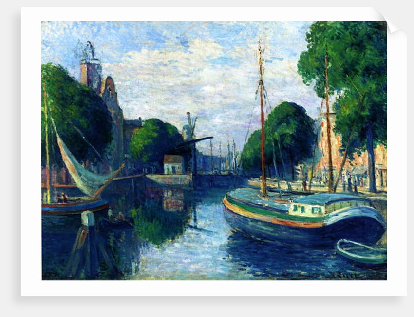 Barges on a Canal at Rotterdam, 1908 by Maximilien Luce