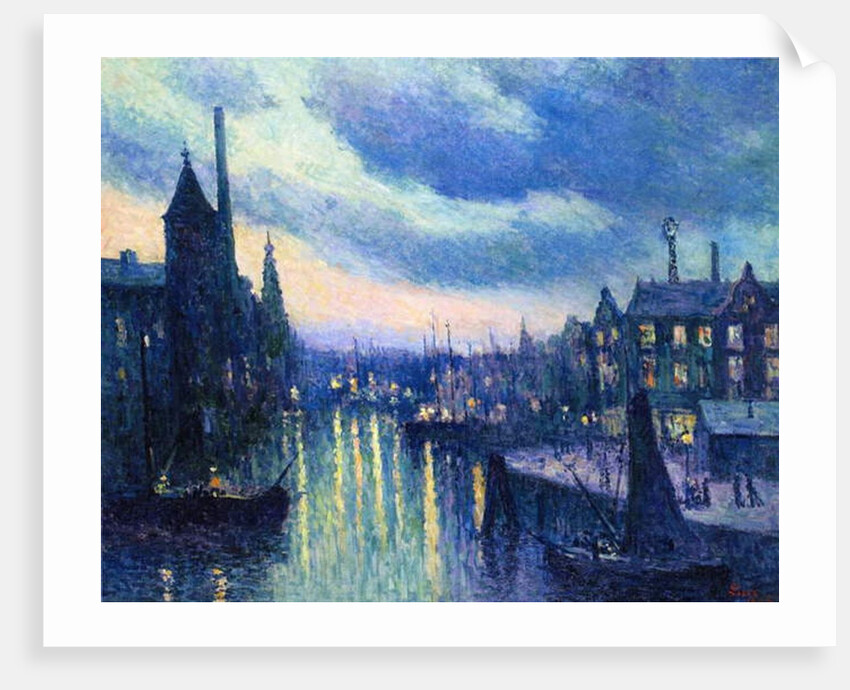 The Port of Rotterdam at Night, 1908 by Maximilien Luce