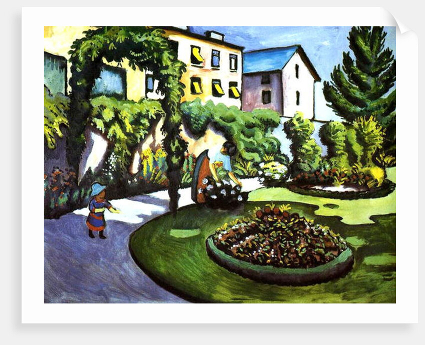The Artist's Garden in Bonn, Germany, 1911 by August Macke