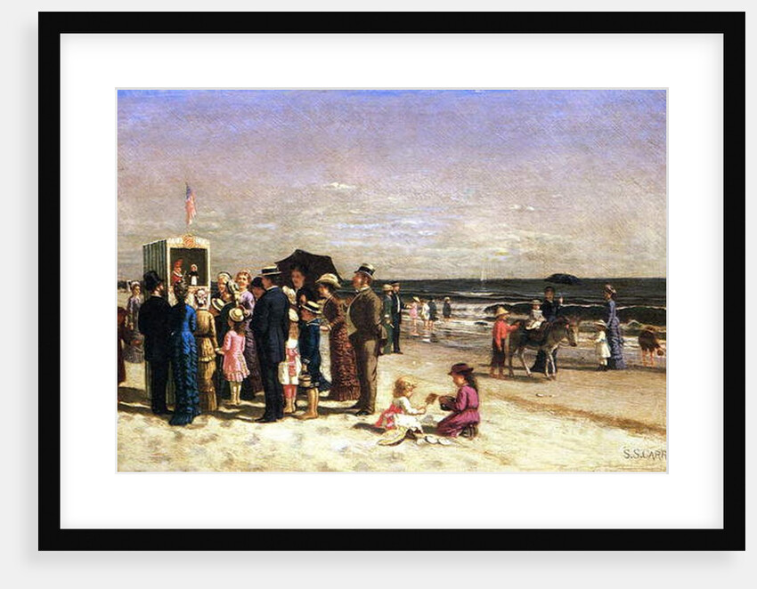 Punch & Judy on the Beach, Coney Island, 1880 by Samuel S. Carr