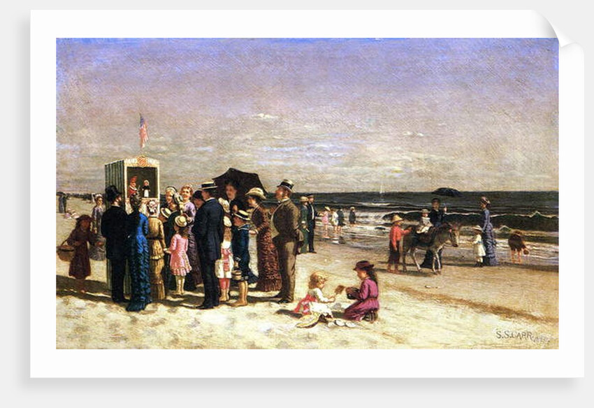 Punch & Judy on the Beach, Coney Island, 1880 by Samuel S. Carr