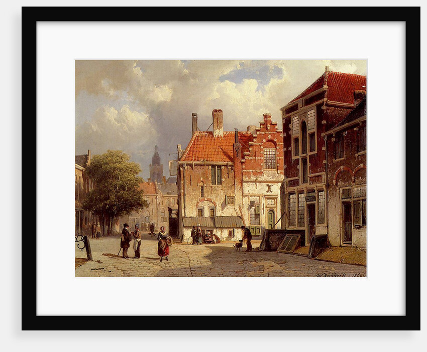 A Dutch Town Square, 1860 by Willem Koekkoek