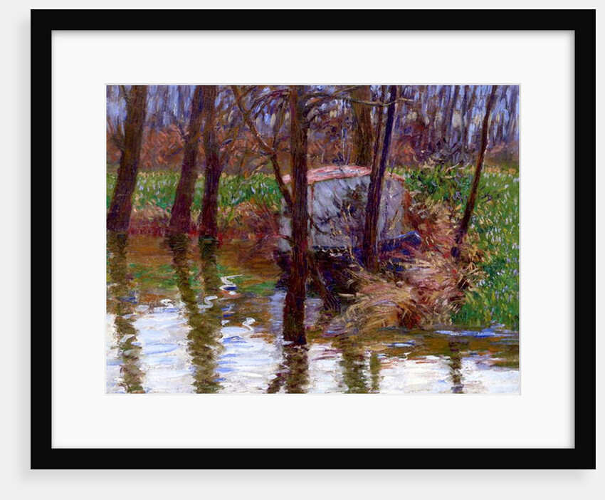 The River Epte with Monet's Boat-Atelier, c.1887-90 by John Leslie Breck
