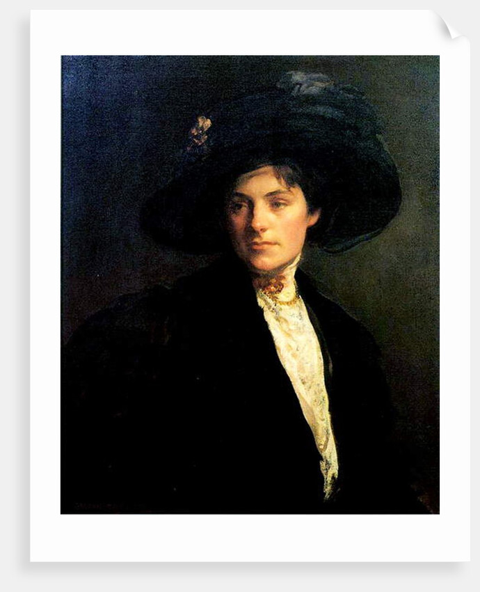 Woman with a Black Hat, 1910 by Joseph DeCamp