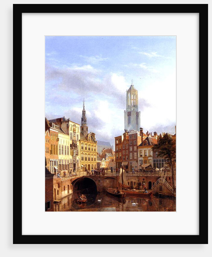 Utrecht with the Oudegracht, 1827 by Georg Gillis van Haanen