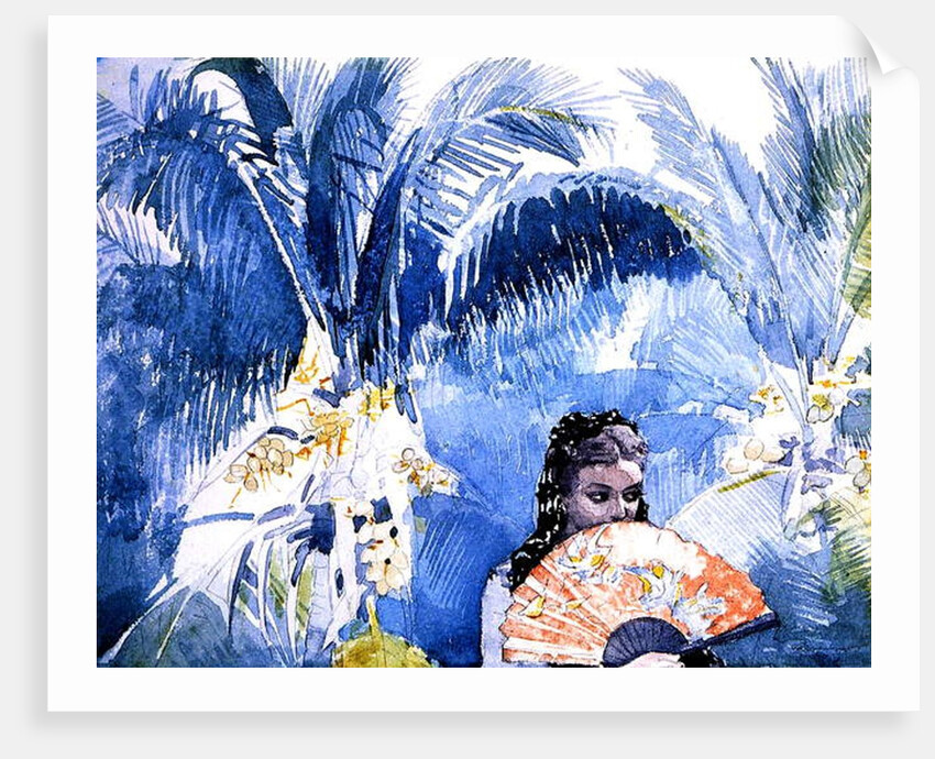 A Spanish Girl with a Fan, 1885 by Winslow Homer