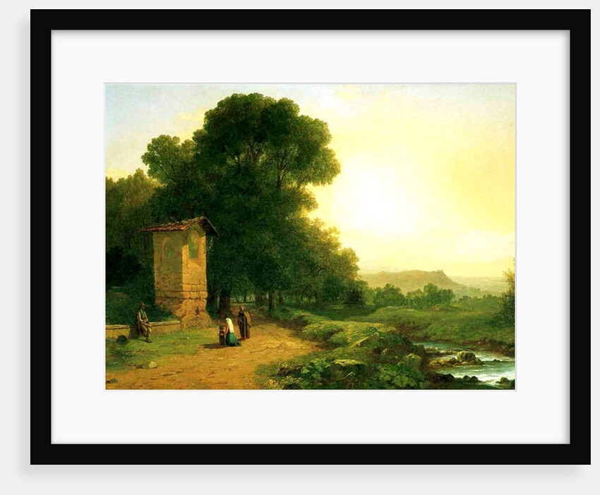 A Shrine in Italy, 1847 by John Frederick Kensett