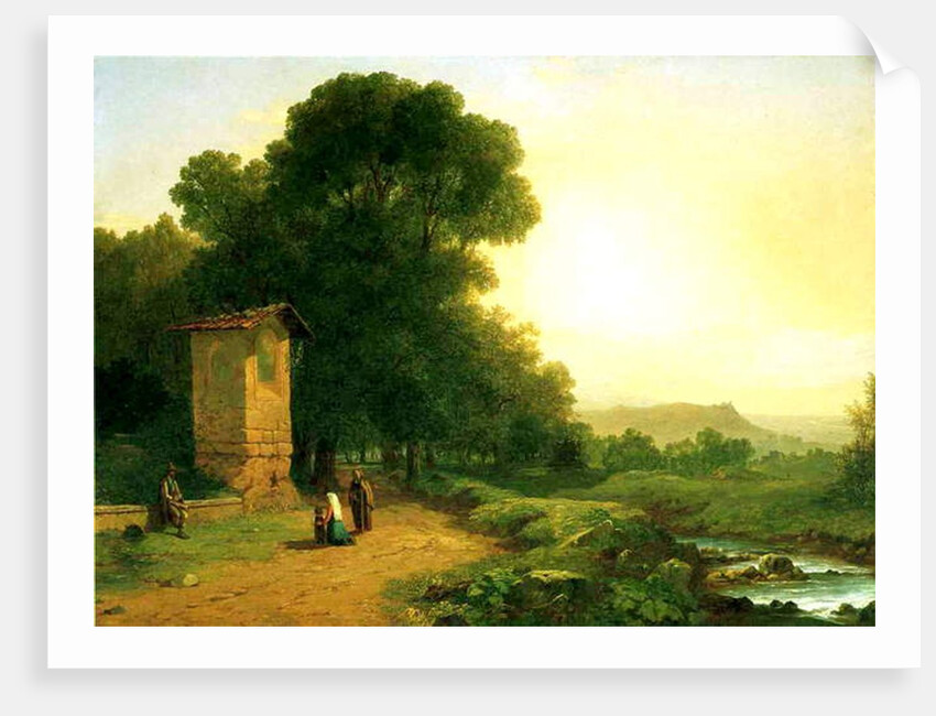 A Shrine in Italy, 1847 by John Frederick Kensett
