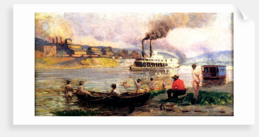 Steamboat on the Ohio, c.1900 by Thomas Pollock Anschutz